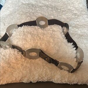 Silver, Green and Black Circle Link Belt